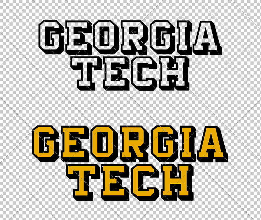 Georgia Tech Yellow Jackets Wordmark 1999, Svg, Dxf, Eps, Png - SvgShopArt