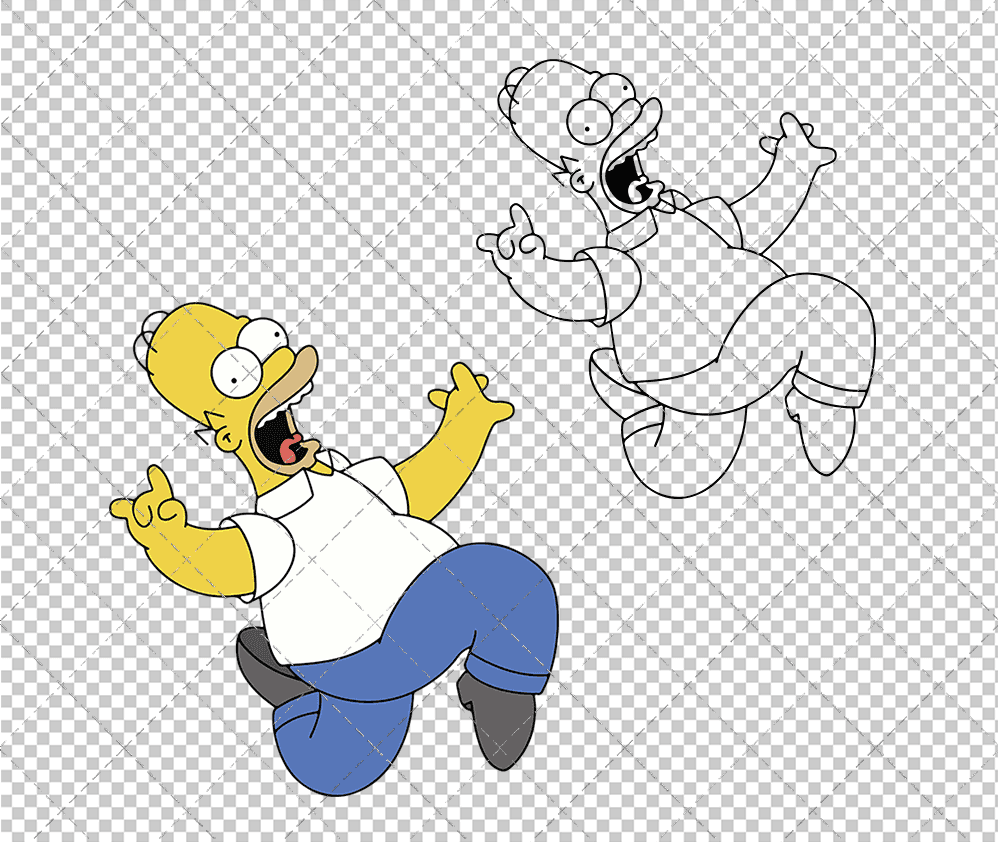 Gomer Simpson - The Simpsons, Svg, Dxf, Eps, Png SvgShopArt