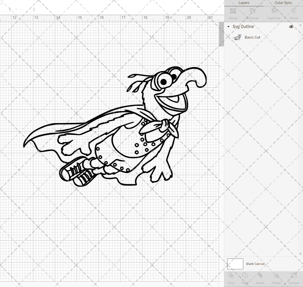 Gonzo - The Muppet 004, Svg, Dxf, Eps, Png SvgShopArt