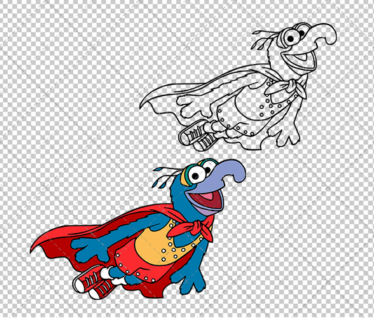 Gonzo - The Muppet 004, Svg, Dxf, Eps, Png SvgShopArt