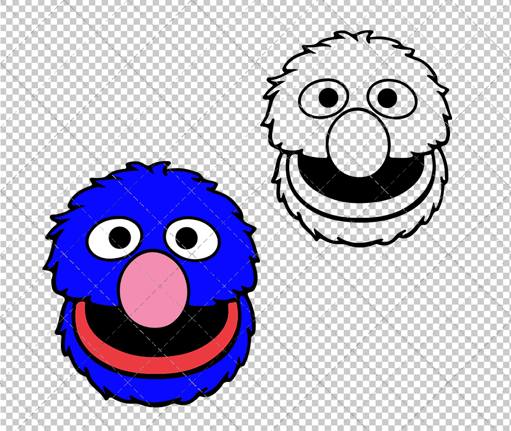 Grover - Sesame Street 002, Svg, Dxf, Eps, Png SvgShopArt