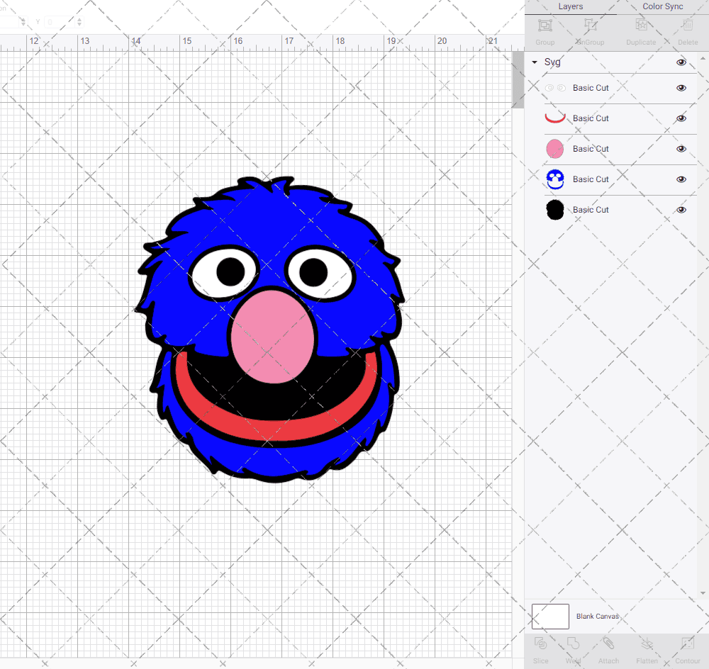 Grover - Sesame Street 002, Svg, Dxf, Eps, Png SvgShopArt