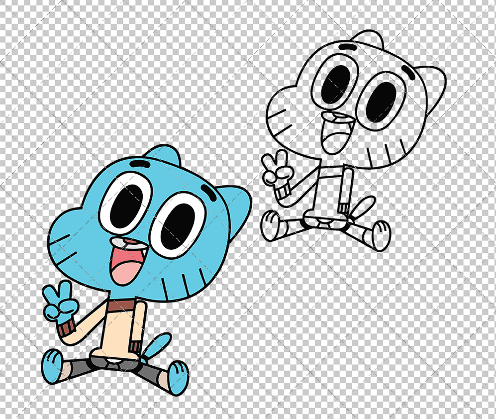 Gumball Watterson - The Amazing World of Gumball, Svg, Dxf, Eps, Png SvgShopArt