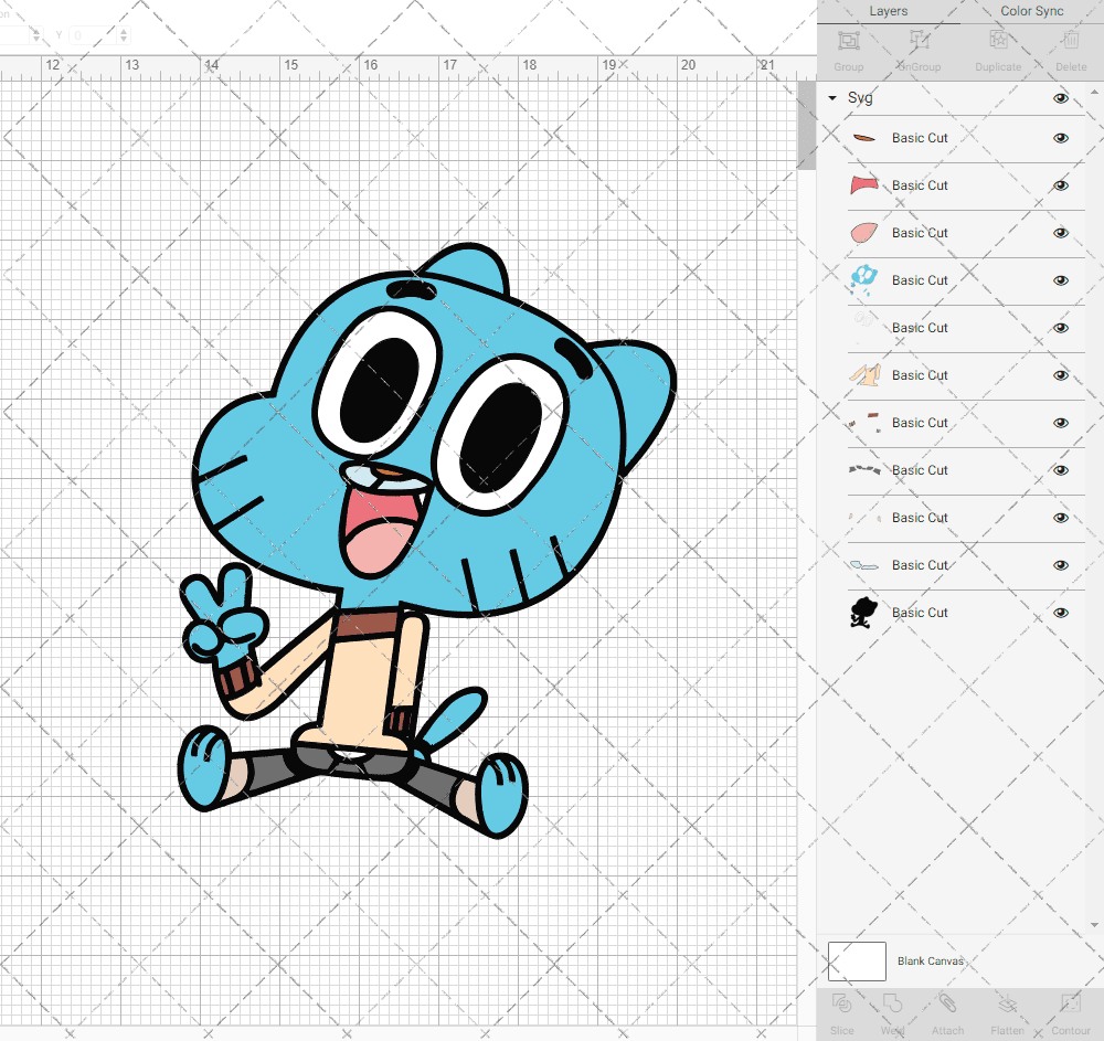 Gumball Watterson - The Amazing World of Gumball, Svg, Dxf, Eps, Png SvgShopArt