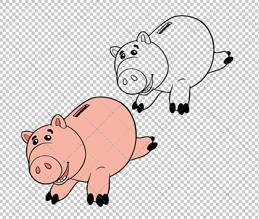 Hamm - Toy Story, Svg, Dxf, Eps, Png SvgShopArt