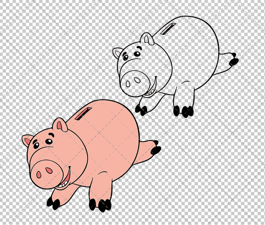 Hamm - Toy Story, Svg, Dxf, Eps, Png SvgShopArt