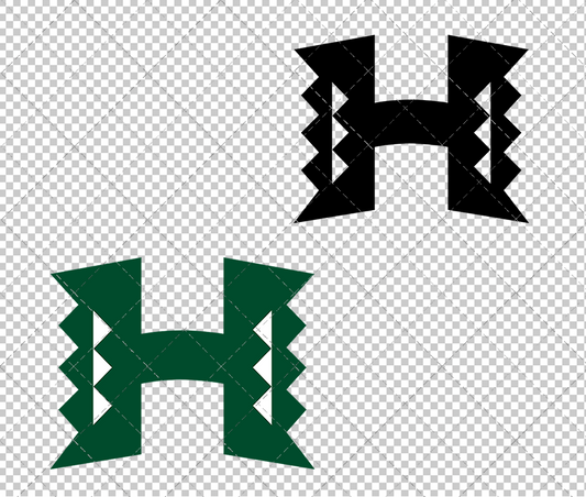 Hawaii Warriors Secondary 2000, Svg, Dxf, Eps, Png - SvgShopArt