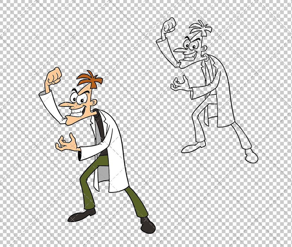 Heinz Doofenshmirtz - Phineas and Ferb, Svg, Dxf, Eps, Png SvgShopArt