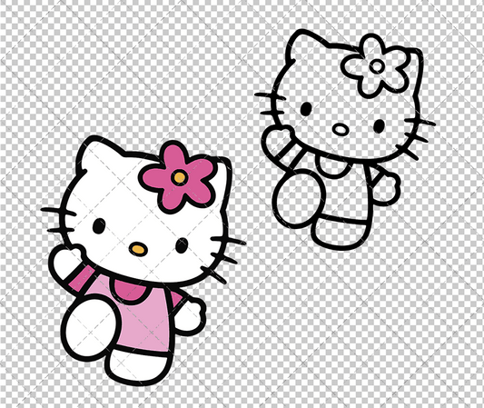 Hello Kitty - Sanrio 002, Svg, Dxf, Eps, Png SvgShopArt