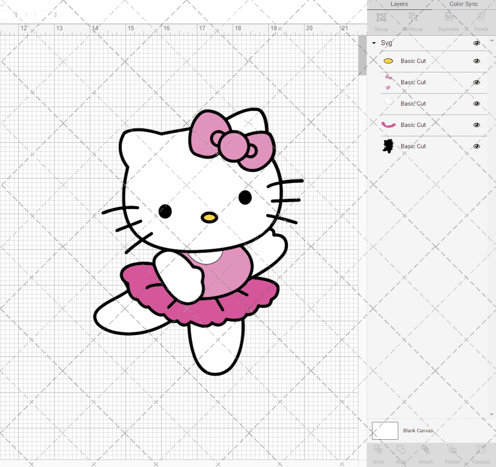 Hello Kitty - Sanrio, Svg, Dxf, Eps, Png SvgShopArt