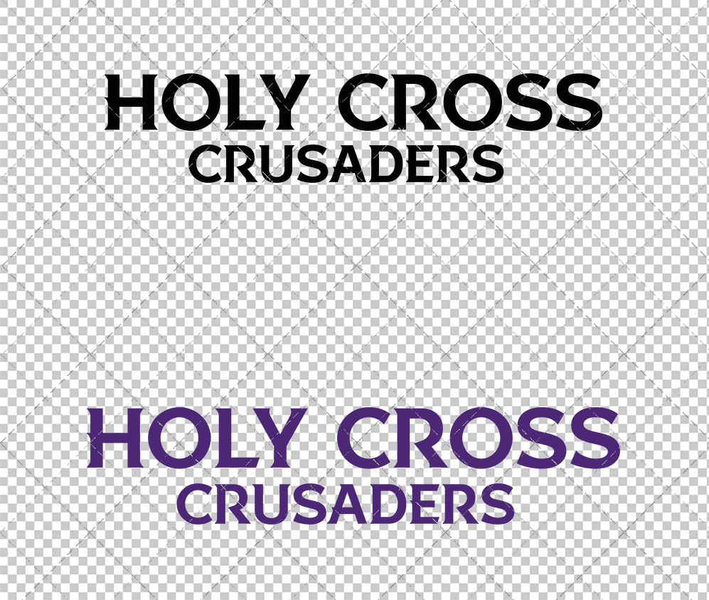 Holy Cross Crusaders Wordmark 2023, Svg, Dxf, Eps, Png - SvgShopArt
