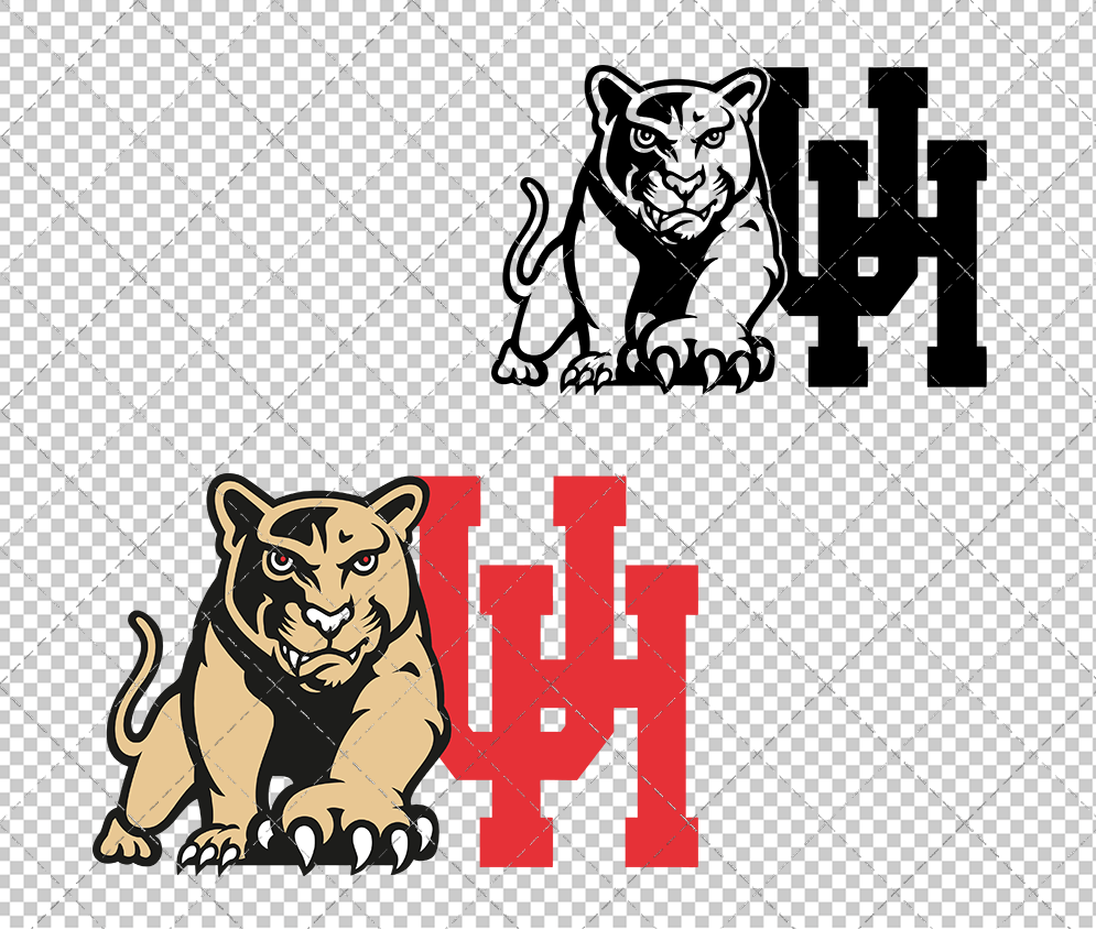 Houston Cougars Secondary 1996 002, Svg, Dxf, Eps, Png - SvgShopArt