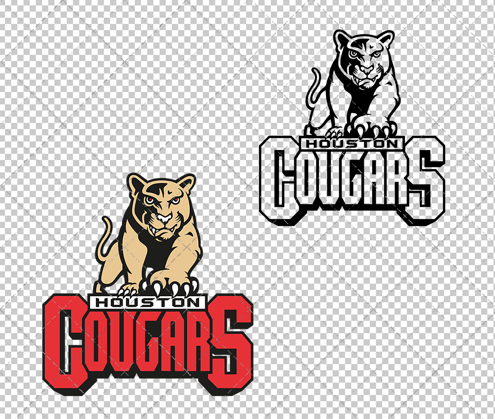 Houston Cougars Secondary 1996, Svg, Dxf, Eps, Png - SvgShopArt