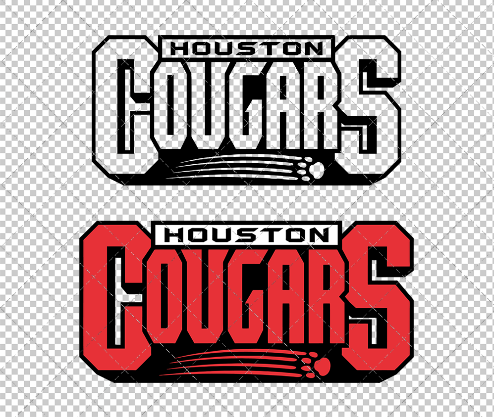 Houston Cougars Wordmark 1996 002, Svg, Dxf, Eps, Png - SvgShopArt