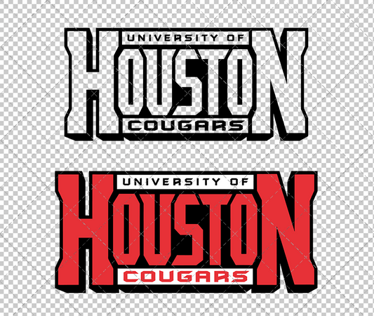 Houston Cougars Wordmark 1996, Svg, Dxf, Eps, Png - SvgShopArt