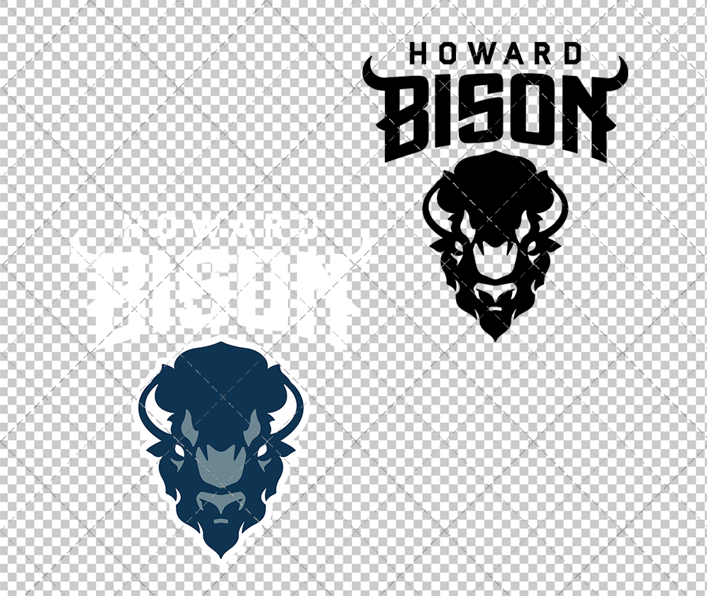 Howard Bison 2015 002, Svg, Dxf, Eps, Png - SvgShopArt
