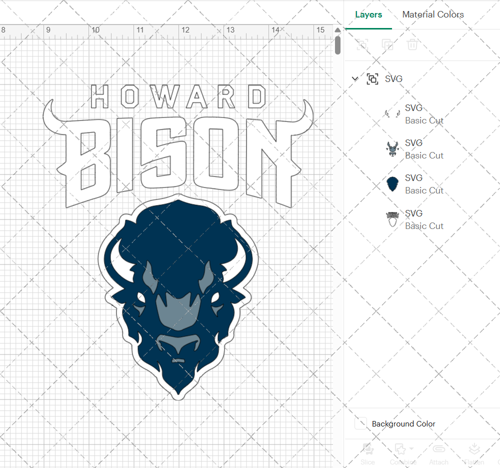 Howard Bison 2015 002, Svg, Dxf, Eps, Png - SvgShopArt