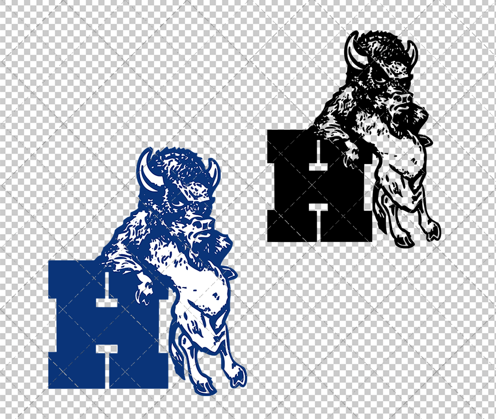 Howard Bison Alternate 1990, Svg, Dxf, Eps, Png - SvgShopArt