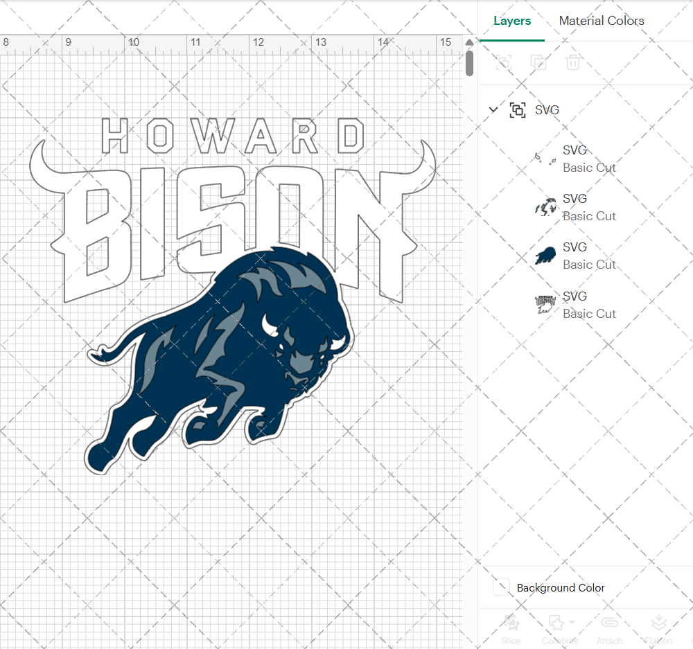 Howard Bison Alternate 2015 002, Svg, Dxf, Eps, Png - SvgShopArt