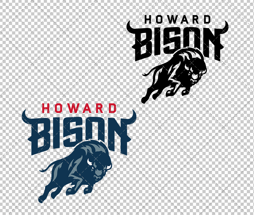 Howard Bison Alternate 2015, Svg, Dxf, Eps, Png - SvgShopArt