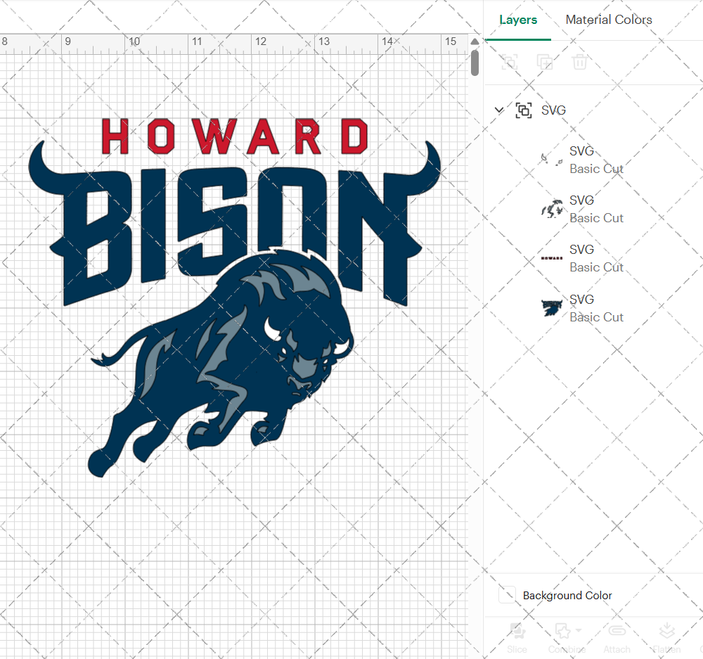 Howard Bison Alternate 2015, Svg, Dxf, Eps, Png - SvgShopArt