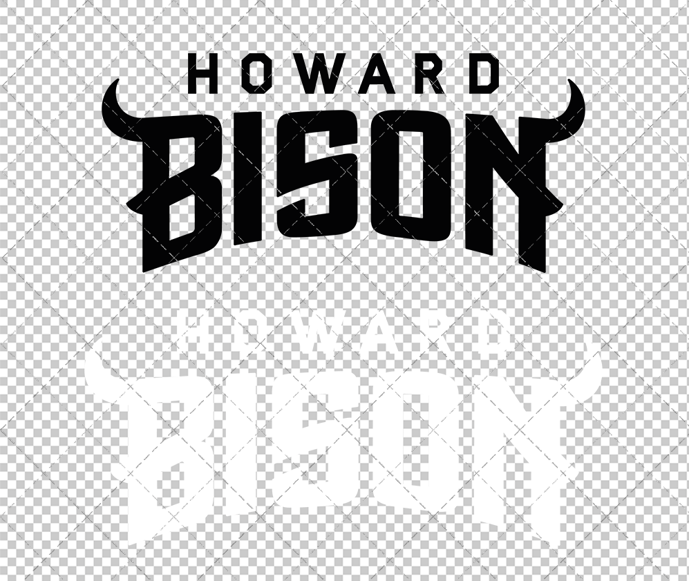 Howard Bison Wordmark 2015 002, Svg, Dxf, Eps, Png - SvgShopArt