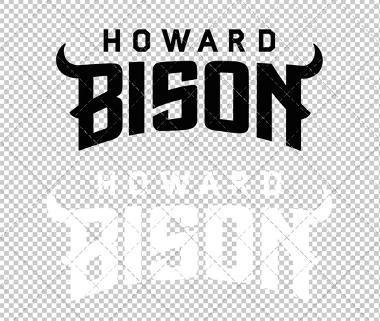 Howard Bison Wordmark 2015 002, Svg, Dxf, Eps, Png - SvgShopArt