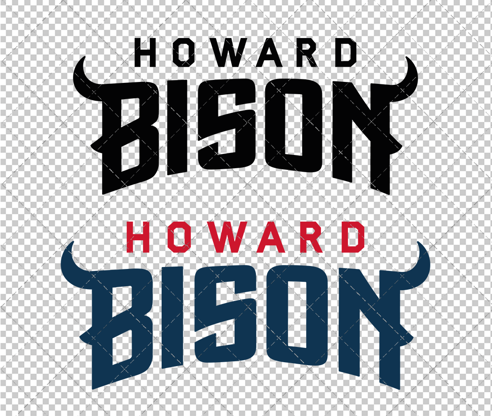 Howard Bison Wordmark 2015, Svg, Dxf, Eps, Png - SvgShopArt
