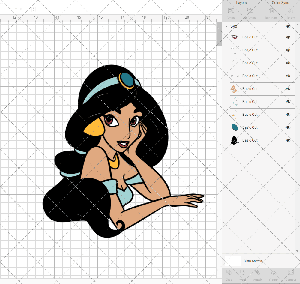 Jasmine - Aladin, Svg, Dxf, Eps, Png SvgShopArt