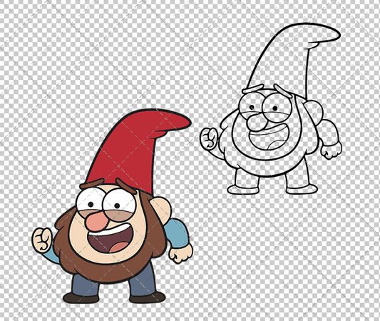 Jeff the Gnome - Gravity Falls, Svg, Dxf, Eps, Png SvgShopArt