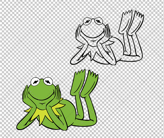 Kermit The Frog - The Muppets, Svg, Dxf, Eps, Png SvgShopArt