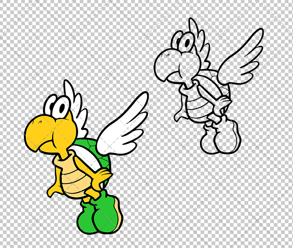 Koopa Troopas - Super Mario Bros, Svg, Dxf, Eps, Png SvgShopArt