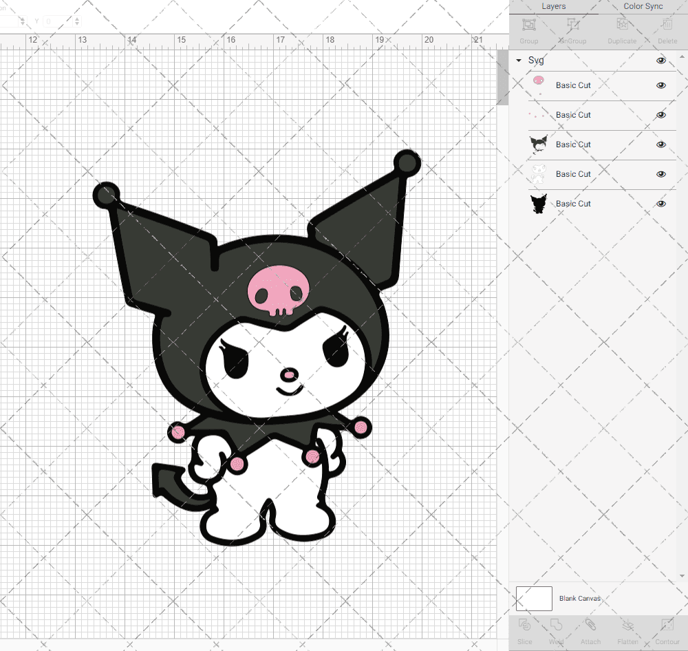 Kuromi - Sanrio 003, Svg, Dxf, Eps, Png SvgShopArt