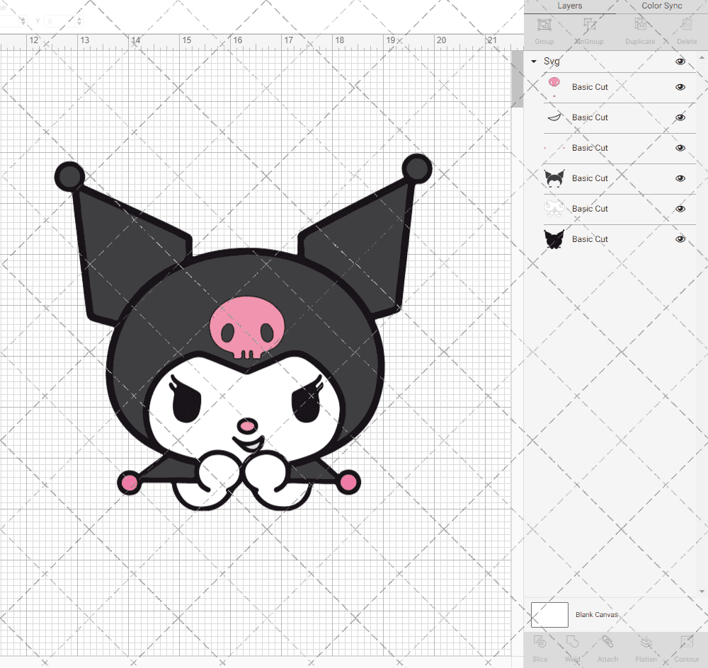 Kuromi - Sanrio 005, Svg, Dxf, Eps, Png SvgShopArt