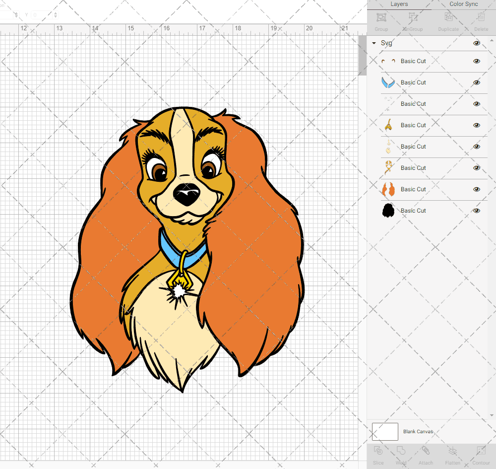 Lady - Lady and the Tramp, Svg, Dxf, Eps, Png SvgShopArt