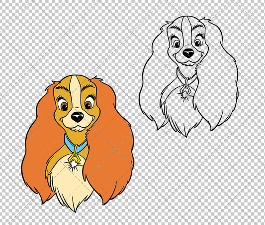 Lady - Lady and the Tramp, Svg, Dxf, Eps, Png SvgShopArt