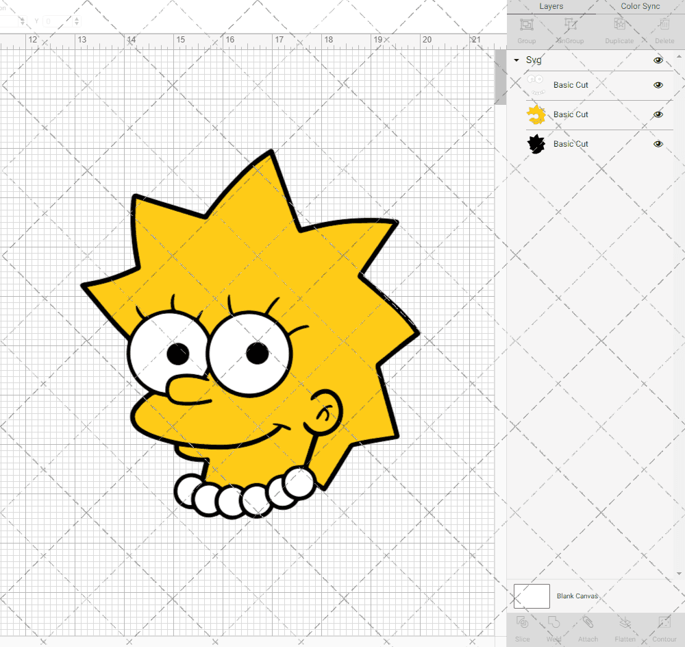 Lisa Simpsons - The Simpsons 003, Svg, Dxf, Eps, Png SvgShopArt