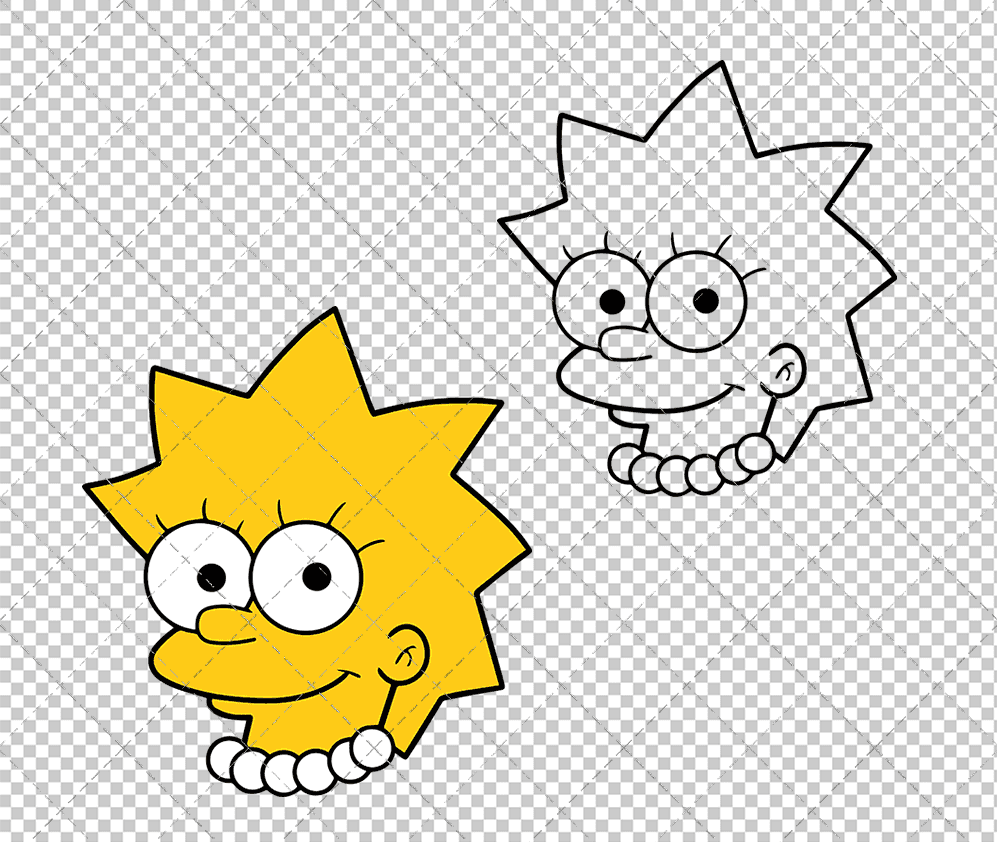 Lisa Simpsons - The Simpsons 003, Svg, Dxf, Eps, Png SvgShopArt