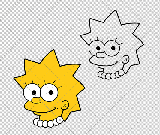 Lisa Simpsons - The Simpsons 003, Svg, Dxf, Eps, Png SvgShopArt