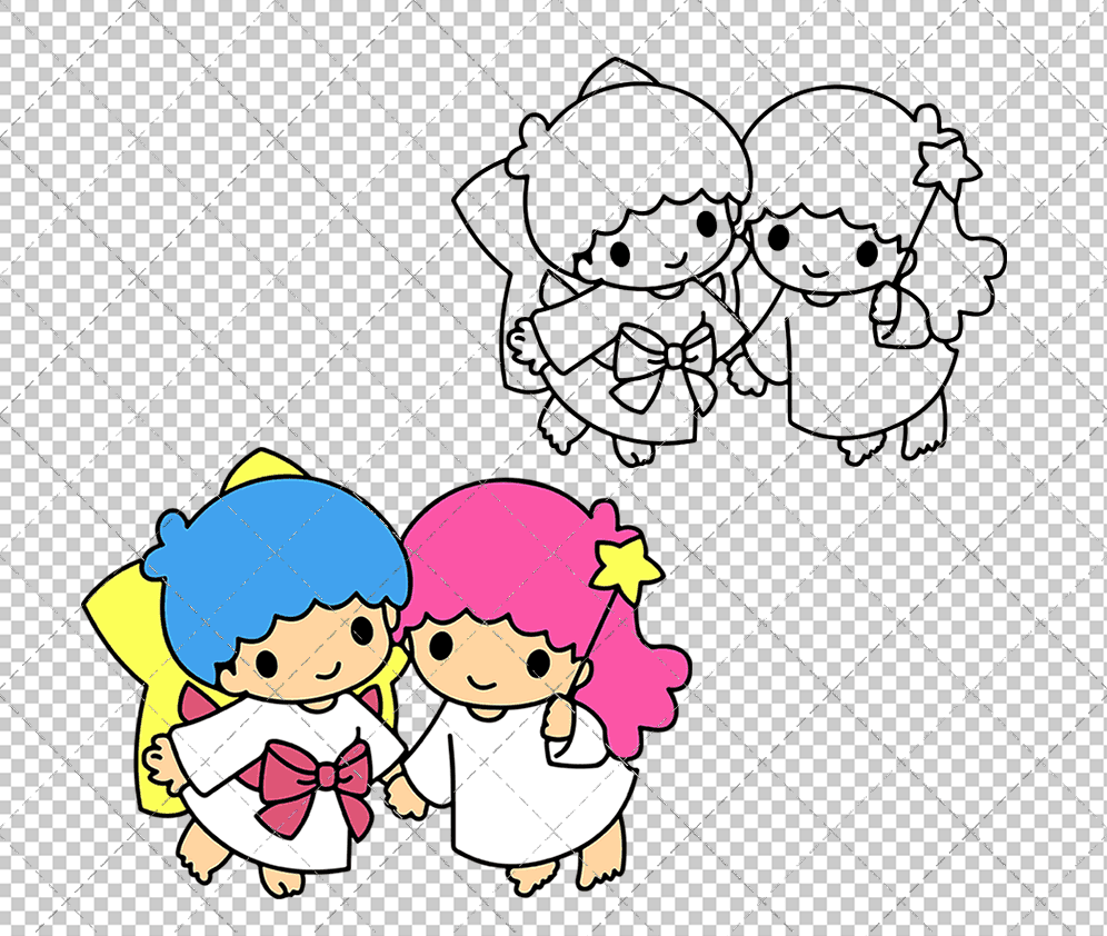 Little Twin Stars - Sanrio, Svg, Dxf, Eps, Png SvgShopArt