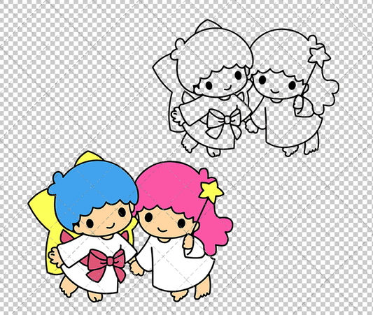 Little Twin Stars - Sanrio, Svg, Dxf, Eps, Png SvgShopArt
