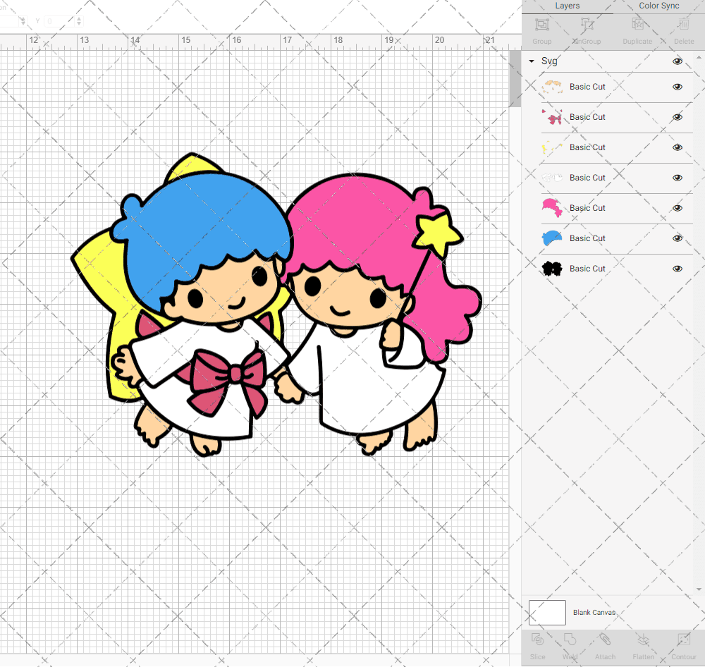 Little Twin Stars - Sanrio, Svg, Dxf, Eps, Png SvgShopArt