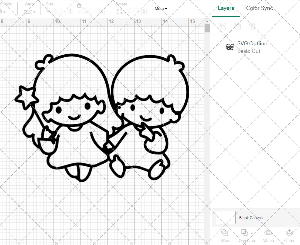 Little Twin Stars - Sanrio 002, Svg, Dxf, Eps, Png 003