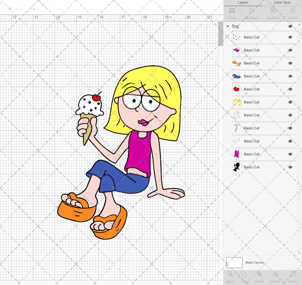 Lizzie McGuire 002, Svg, Dxf, Eps, Png SvgShopArt