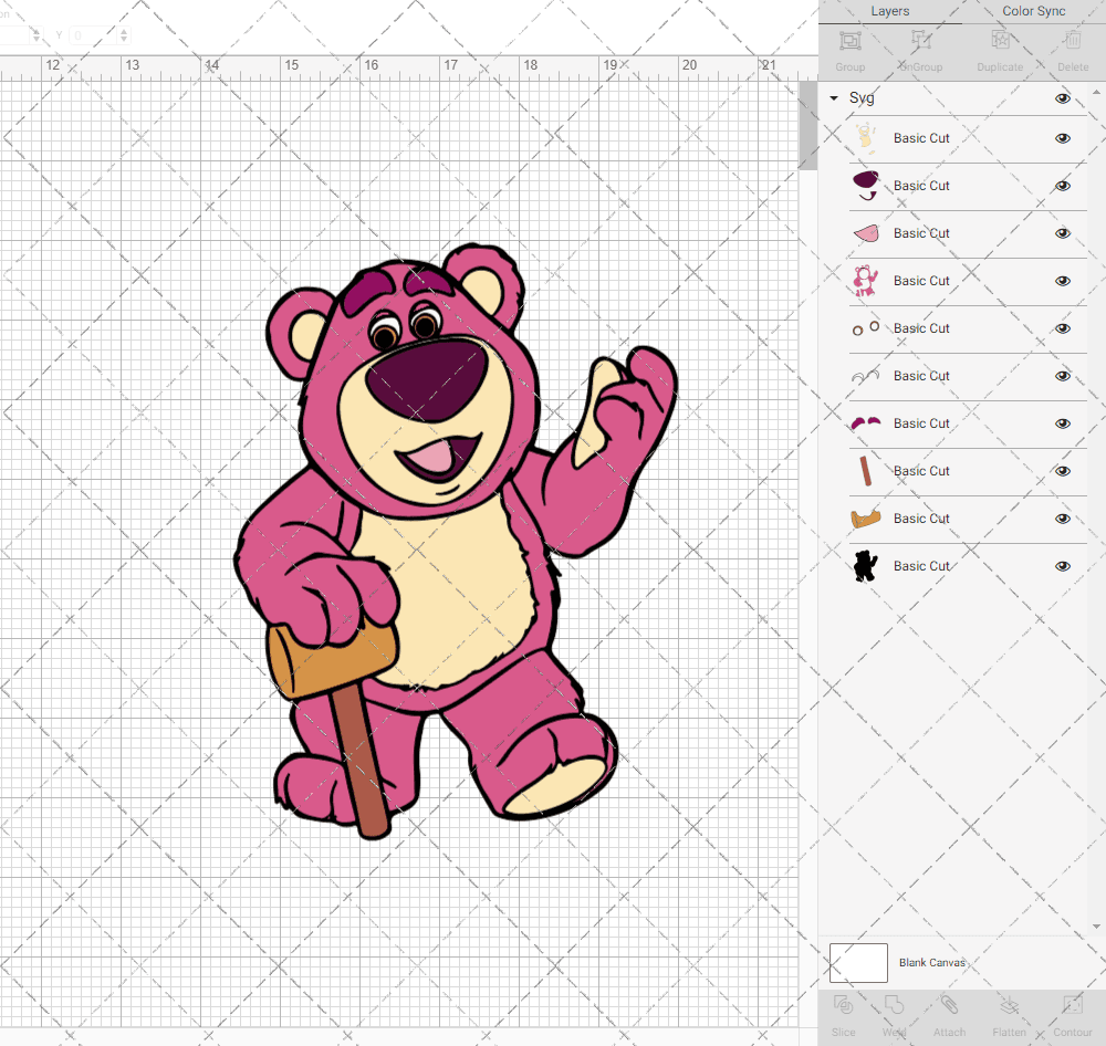 Lotso - Toy Story, Svg, Dxf, Eps, Png SvgShopArt