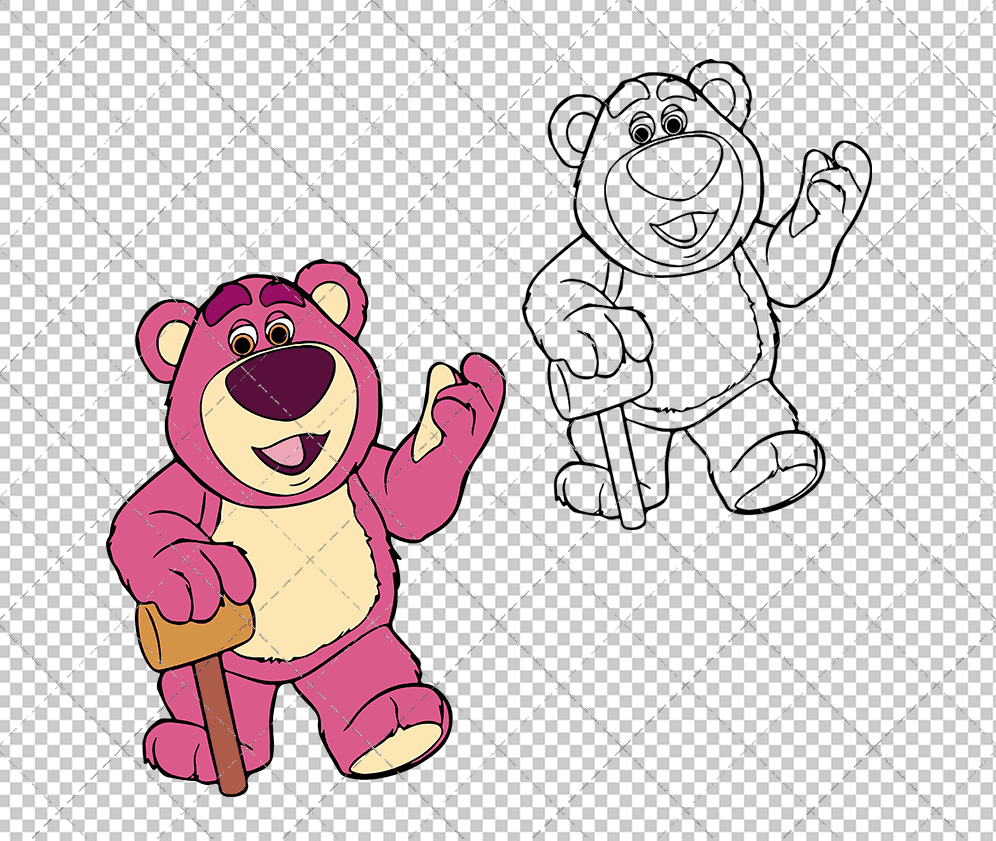Lotso - Toy Story, Svg, Dxf, Eps, Png SvgShopArt