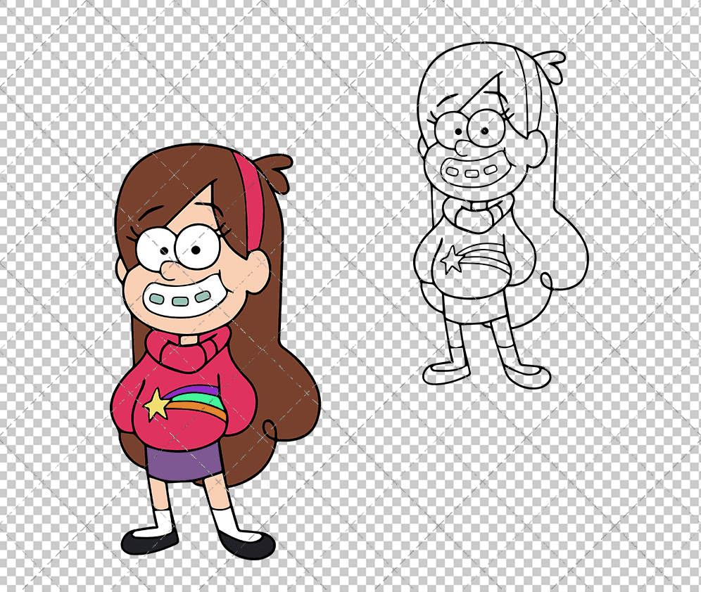 Mabel Pines - Gravity Falls, Svg, Dxf, Eps, Png SvgShopArt