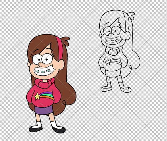 Mabel Pines - Gravity Falls, Svg, Dxf, Eps, Png SvgShopArt