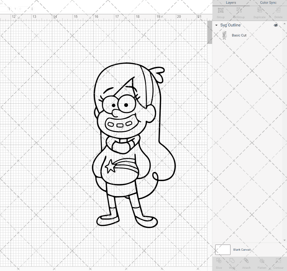 Mabel Pines - Gravity Falls, Svg, Dxf, Eps, Png SvgShopArt