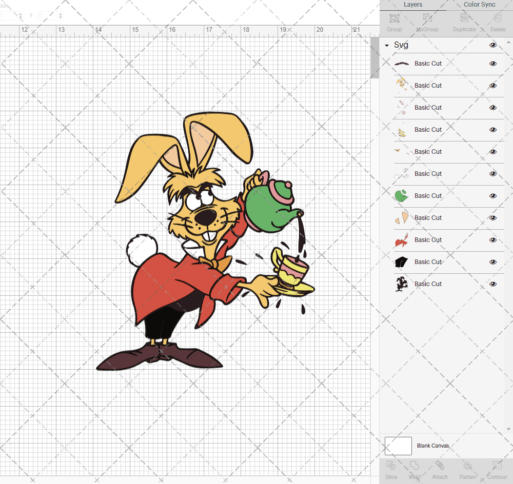 March Hare - Alice in Wonderland, Svg, Dxf, Eps, Png SvgShopArt